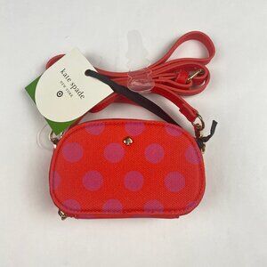 Kate Spade New York Purse Polka Dot Mini Crossbody Bag Pink Red